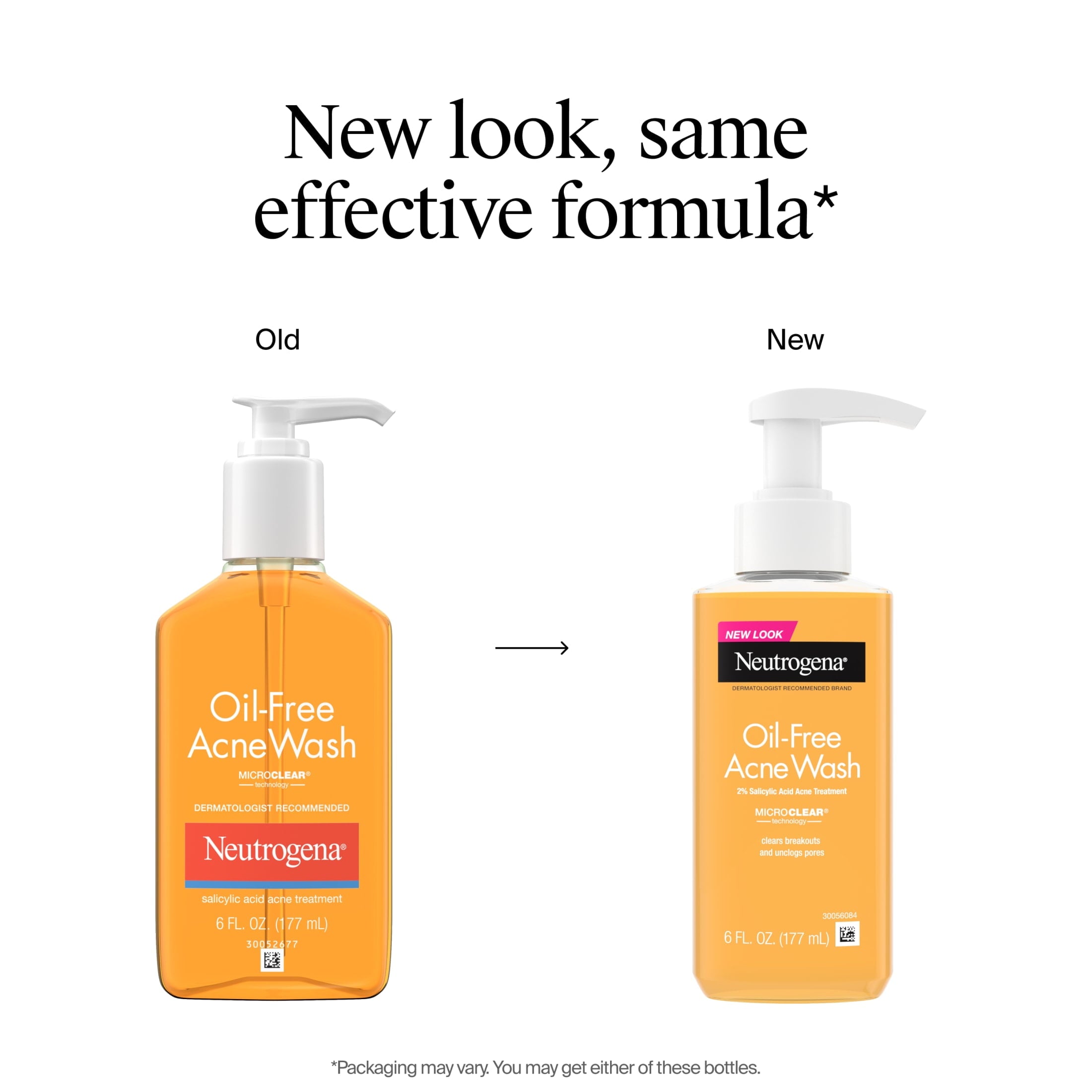 Neutrogena Oil-Free Acne Face Wash, Salicylic Acid Facial Cleanser & Acne Treatment, 6 fl oz