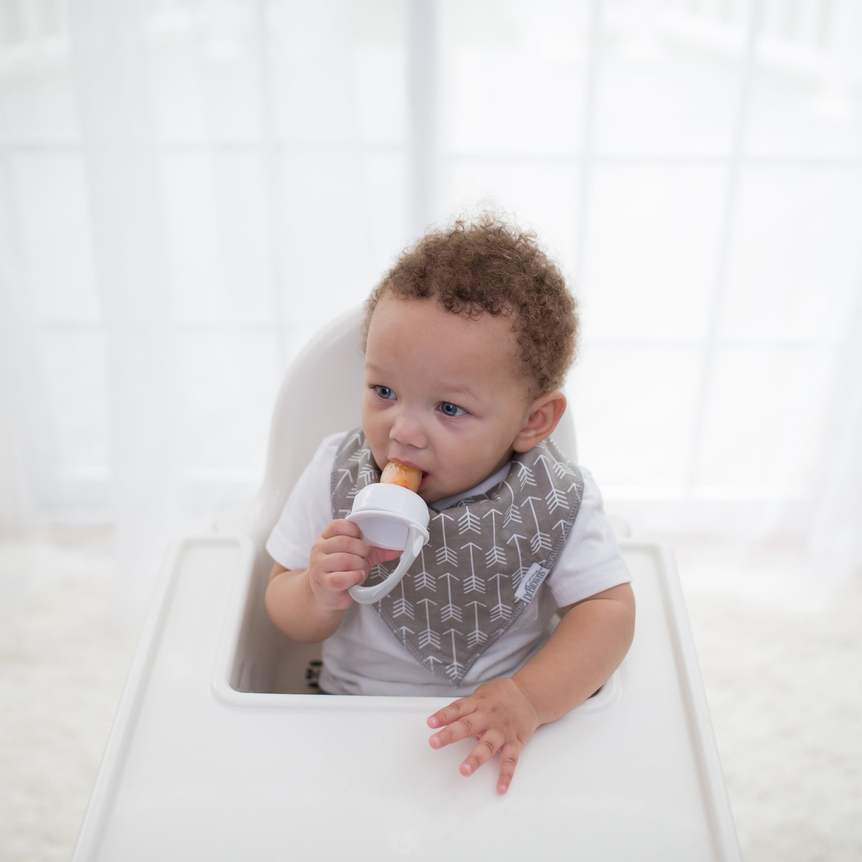 Dr. Brown's Designed to Nourish, Fresh Firsts Silicone Feeder for Soft Foods, Gray, BPA Free, 1 Pack