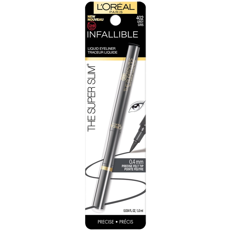 L'Oreal Paris Infallible Super Slim Long-Lasting Liquid Eyeliner, Gray