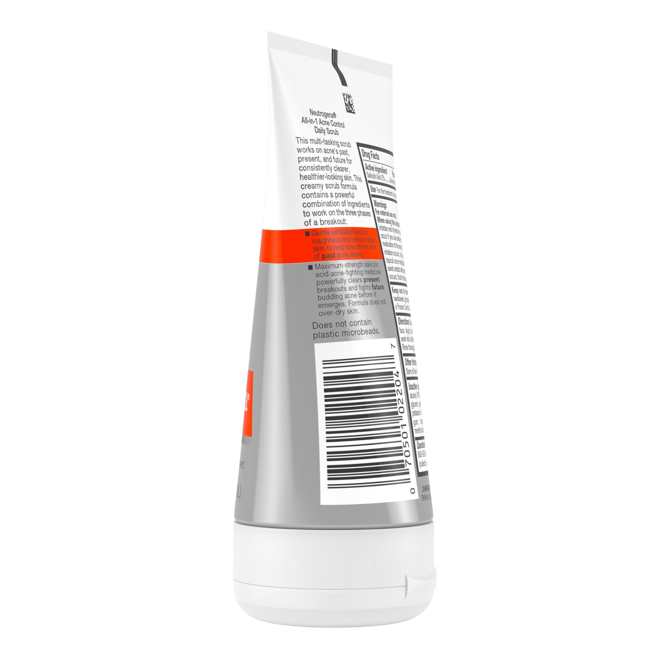 (3 pack) Neutrogena All-in-1 Acne Face Wash & Exfoliating Face Scrub, Salicylic Acid Cleanser, 4.2 fl oz