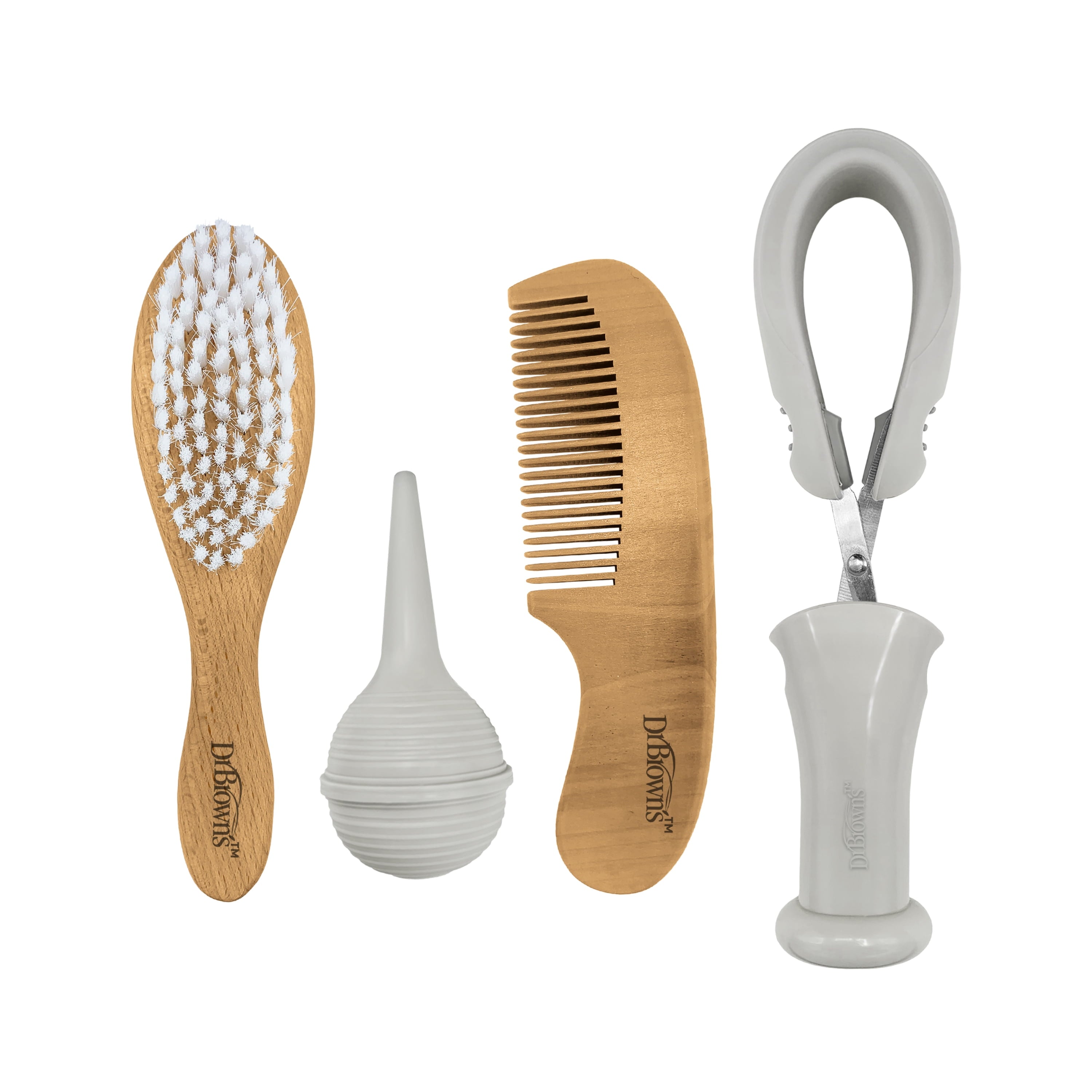 Dr. Brown's Baby Care Essentials with Nail Scissors/Case, Nasal Aspirator, Brush and Comb, 0 Months +, Kit