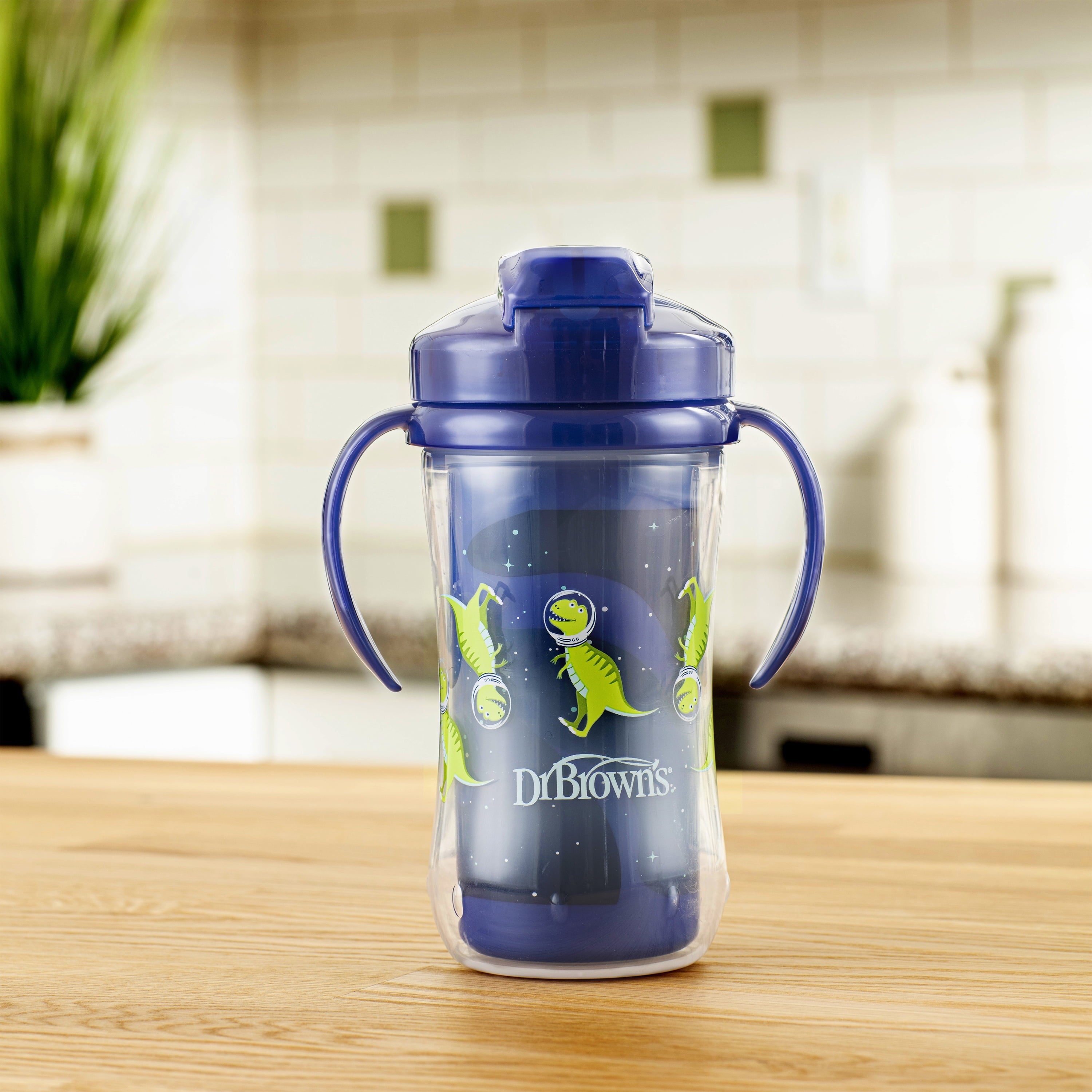 Dr. Brown’s Milestones Insulated Sippy Cup with Straw and Handles - Blue - 10oz - 2pk - 12m+