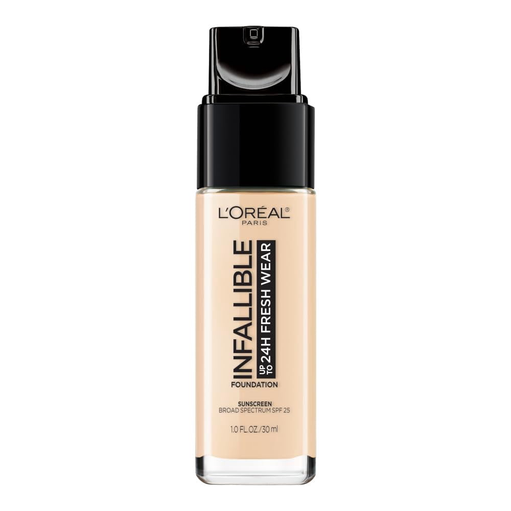 L'Oreal Paris Infallible Fresh Wear 24 Hr Liquid Foundation Makeup, 400 Pearl, 1 oz