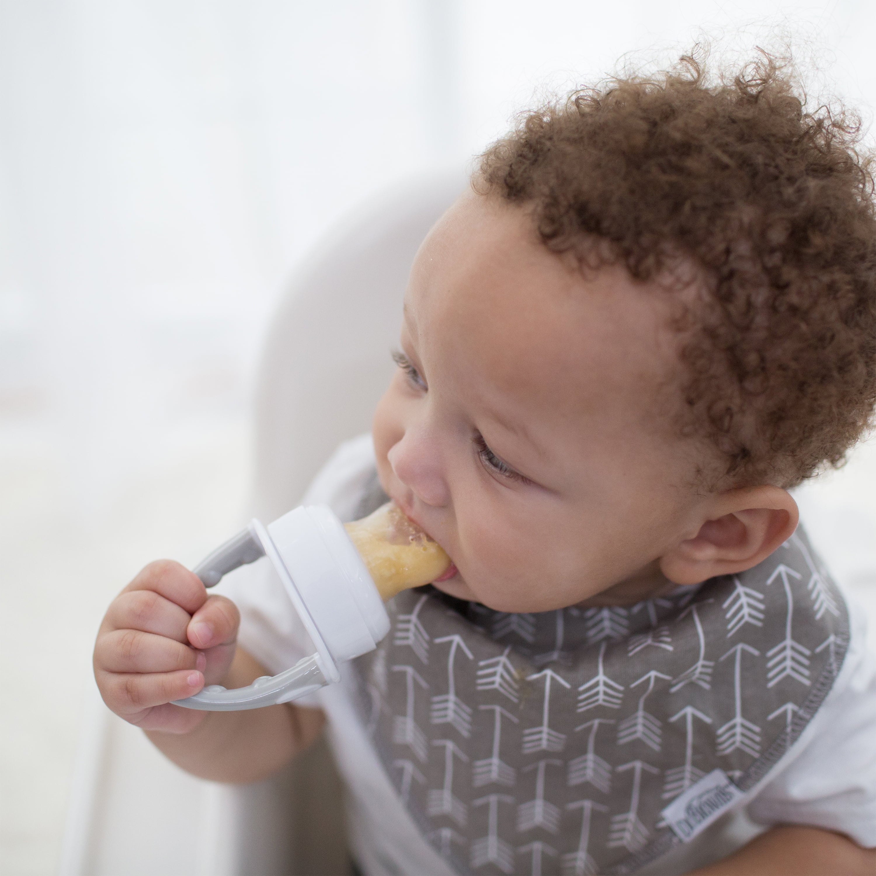 Dr. Brown's Designed to Nourish, Fresh Firsts Silicone Feeder for Soft Foods, Gray, BPA Free, 1 Pack