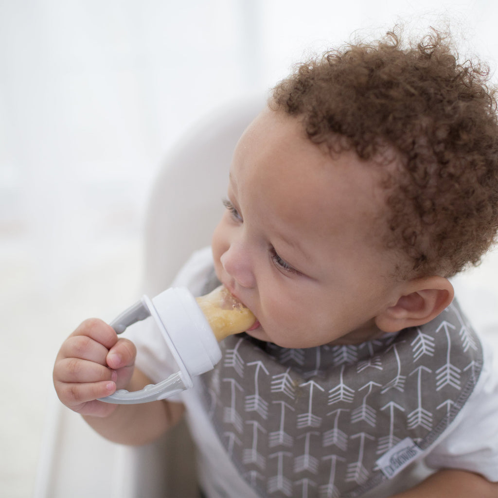 Dr. Brown's Designed to Nourish, Fresh Firsts Silicone Feeder, Solid Food Feeding, Mint/Gray, 2 Pack